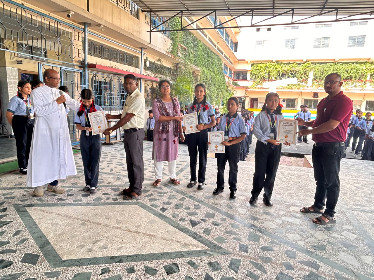 100 Percent Attendance Certificate Distribution , Academic Year 2025–2026